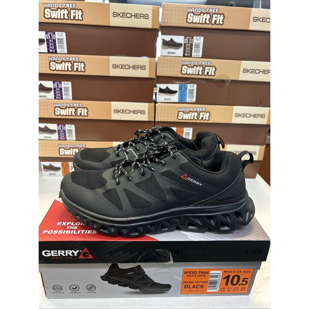 Gerry Speed Trail Men Size 10.5 Black Athletic Hiking Sneakers 1917405